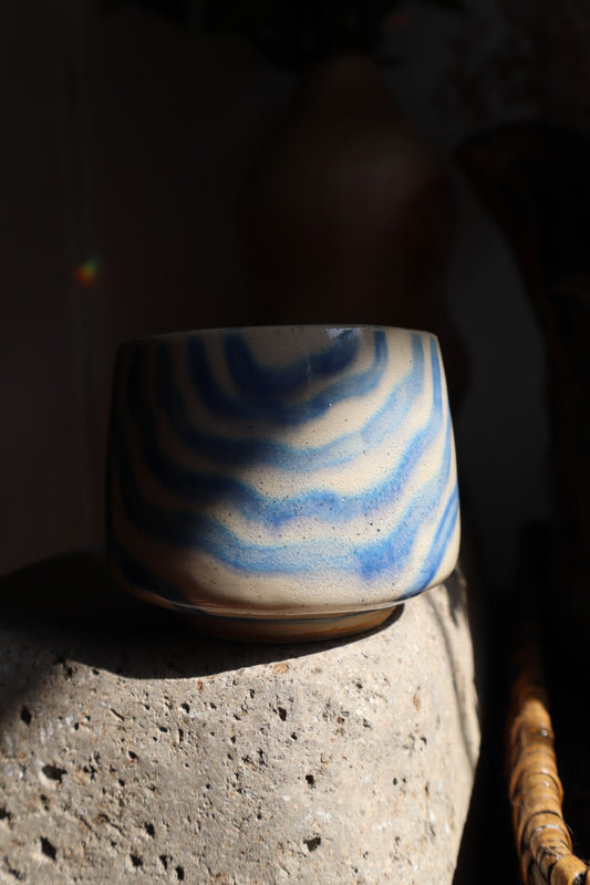 Hand-Painted Wave Cup